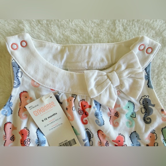 2016 Gymboree Seahorse Print Romper - 6/12 Months - Picture 3 of 7